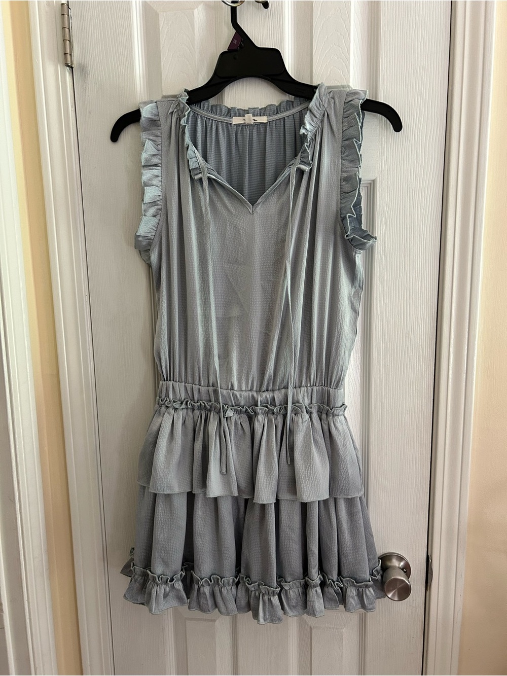 TwentyTen Ruffled Light Blue Tiered Dress